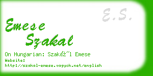 emese szakal business card